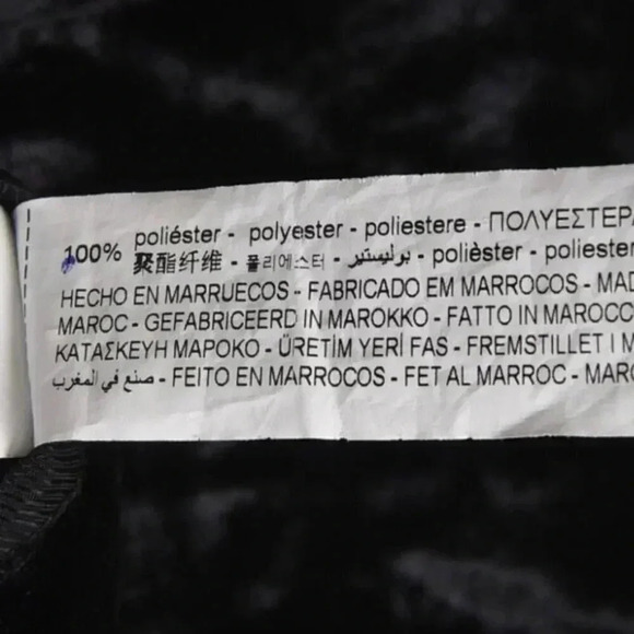 Zara Crushed Velvet Pants High Waist Black  Super Soft Size Medium - Picture 9 of 12